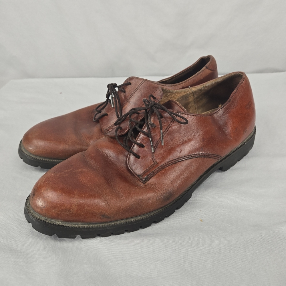 Mens Thornton Bay Classics William Oxford Dress Shoes Size 10 M Brown Lace